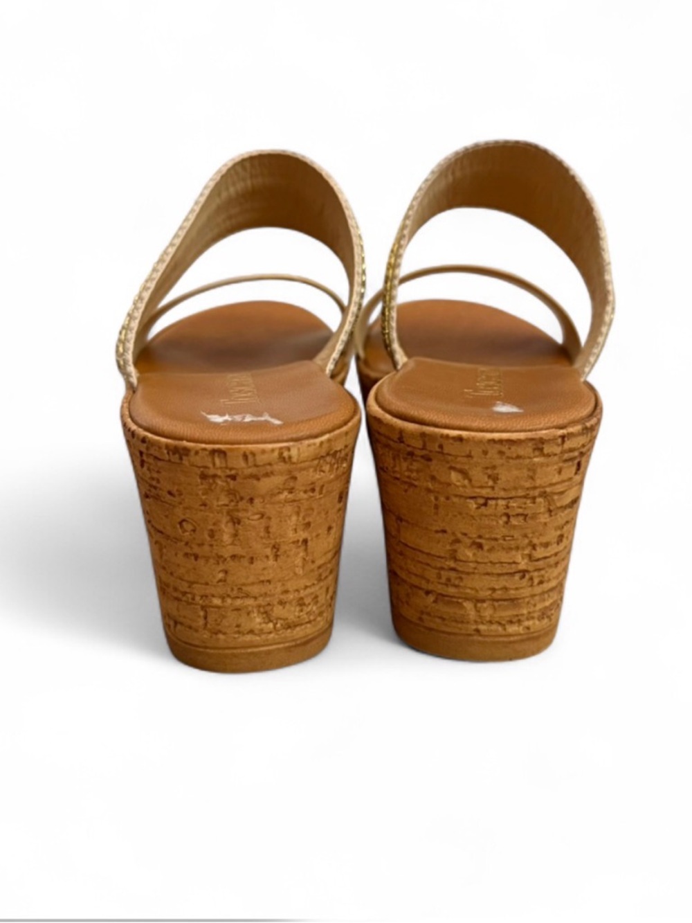 Toscanella Made in Italy‎ Gold Wedge Sandals Size 6.5 - Picture 3 of 6